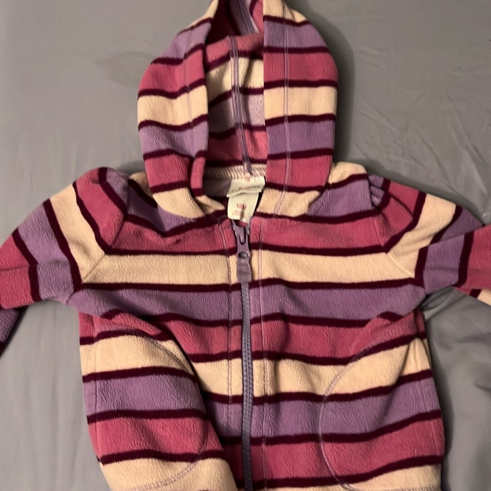 Stripped Zip Up Jacket